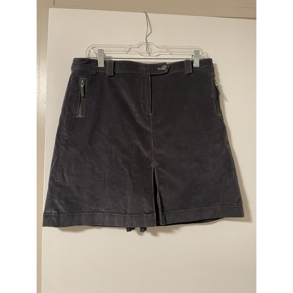 Brooks Brother Vintage Navy Corduroy Retro Dark Academia Mini Skirt Size 10